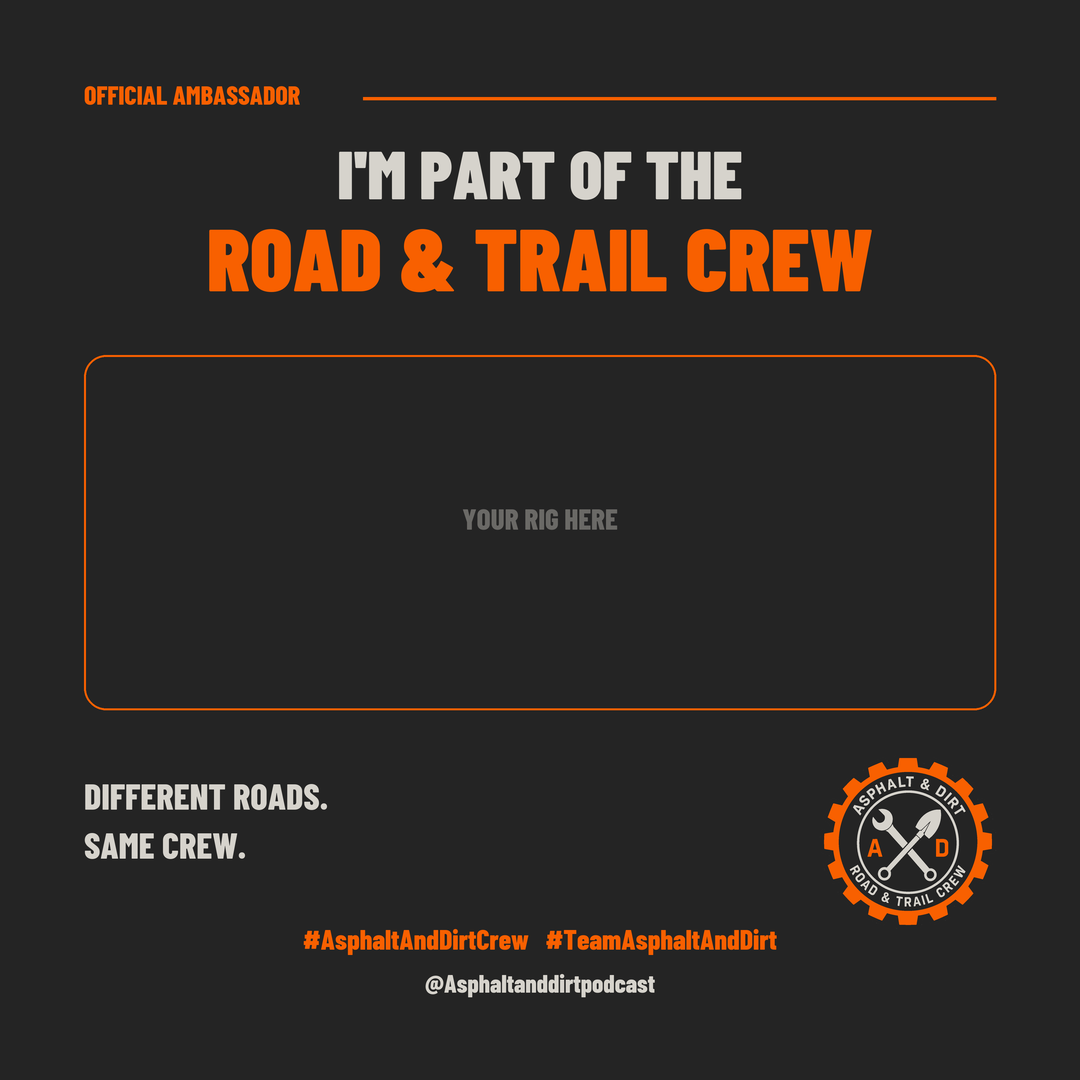 I'm part of the Road & Trail Crew announcement with a photo frame