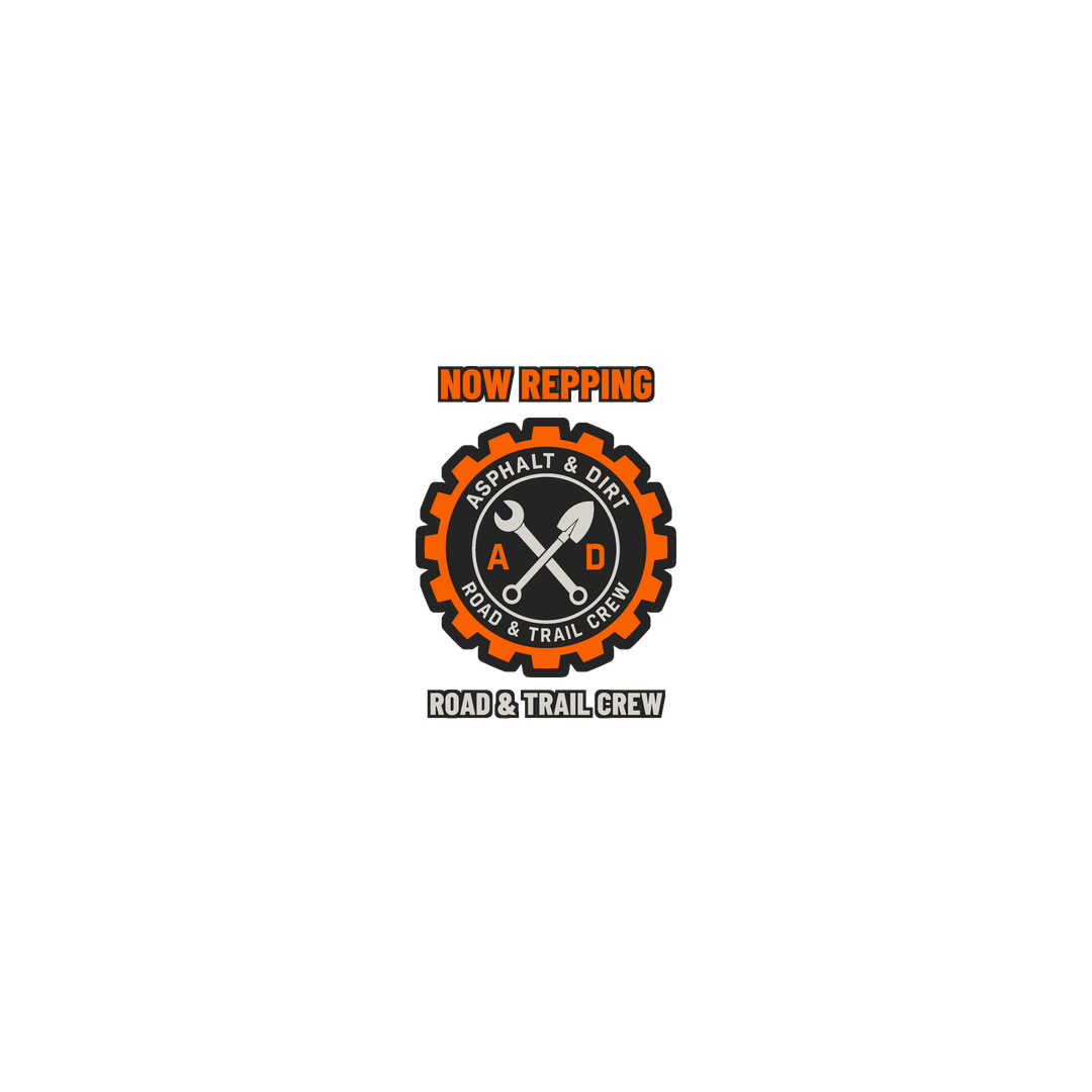 Now Repping — Road & Trail Crew badge sticker